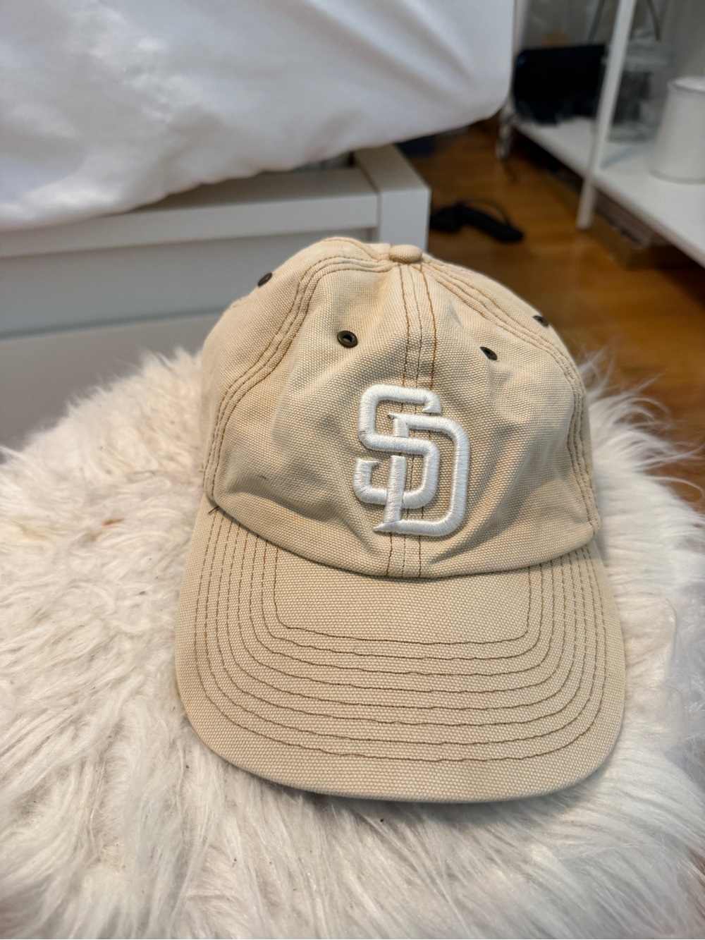 San Diego Padres Carhartt x ’47 Hat Tan Canvas Adjustable SD MLB Baseball Cap